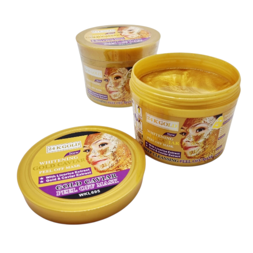 Mască Facială Peel-Off cu Caviar și Aur 24K – 300 ml