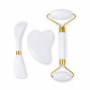 Set Premium 3 în 1 pentru Masaj Facial – Roller, Gua Sha și Eye Massager